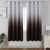 imageEstelar Textiler Black and Greyish White Blackout Curtains for Bedroom Ombre Black out Curtains 84 Inch long for Living RoomRoom Darkening Thermal Insulated Grommet Window Drapes52x84 Inch2 PanelsBrown and Greyish White