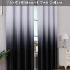 imageEstelar Textiler Black and Greyish White Blackout Curtains for Bedroom Ombre Black out Curtains 84 Inch long for Living RoomRoom Darkening Thermal Insulated Grommet Window Drapes52x84 Inch2 PanelsBlack and Greyish White