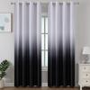 imageEstelar Textiler Black and Greyish White Blackout Curtains for Bedroom Ombre Black out Curtains 84 Inch long for Living RoomRoom Darkening Thermal Insulated Grommet Window Drapes52x84 Inch2 PanelsBlack and Greyish White