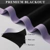 imageEstelar Textiler Black and Greyish White Blackout Curtains for Bedroom Ombre Black out Curtains 84 Inch long for Living RoomRoom Darkening Thermal Insulated Grommet Window Drapes52x84 Inch2 PanelsLilac and Greyish White