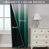 imageEstelar Textiler Black and Greyish White Blackout Curtains for Bedroom Ombre Black out Curtains 84 Inch long for Living RoomRoom Darkening Thermal Insulated Grommet Window Drapes52x84 Inch2 PanelsGreen and Greyish White