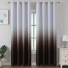 imageEstelar Textiler Black and Greyish White Blackout Curtains for Bedroom Ombre Black out Curtains 84 Inch long for Living RoomRoom Darkening Thermal Insulated Grommet Window Drapes52x84 Inch2 PanelsBrown and Greyish White