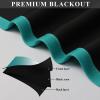 imageEstelar Textiler Black and Greyish White Blackout Curtains for Bedroom Ombre Black out Curtains 84 Inch long for Living RoomRoom Darkening Thermal Insulated Grommet Window Drapes52x84 Inch2 PanelsTeal and Greyish White
