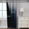 imageEstelar Textiler Black and Greyish White Blackout Curtains for Bedroom Ombre Black out Curtains 84 Inch long for Living RoomRoom Darkening Thermal Insulated Grommet Window Drapes52x84 Inch2 PanelsNavy Blue and Greyish White