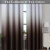 imageEstelar Textiler Black and Greyish White Blackout Curtains for Bedroom Ombre Black out Curtains 84 Inch long for Living RoomRoom Darkening Thermal Insulated Grommet Window Drapes52x84 Inch2 PanelsBrown and Greyish White