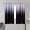 imageEstelar Textiler Black and Greyish White Blackout Curtains for Bedroom Ombre Black out Curtains 84 Inch long for Living RoomRoom Darkening Thermal Insulated Grommet Window Drapes52x84 Inch2 PanelsBlack and Greyish White