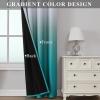 imageEstelar Textiler Black and Greyish White Blackout Curtains for Bedroom Ombre Black out Curtains 84 Inch long for Living RoomRoom Darkening Thermal Insulated Grommet Window Drapes52x84 Inch2 PanelsTeal and Greyish White