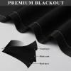 imageEstelar Textiler Black and Greyish White Blackout Curtains for Bedroom Ombre Black out Curtains 84 Inch long for Living RoomRoom Darkening Thermal Insulated Grommet Window Drapes52x84 Inch2 PanelsBlack and Greyish White