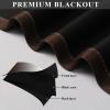 imageEstelar Textiler Black and Greyish White Blackout Curtains for Bedroom Ombre Black out Curtains 84 Inch long for Living RoomRoom Darkening Thermal Insulated Grommet Window Drapes52x84 Inch2 PanelsBrown and Greyish White