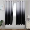 imageEstelar Textiler Black and Greyish White Blackout Curtains for Bedroom Ombre Black out Curtains 84 Inch long for Living RoomRoom Darkening Thermal Insulated Grommet Window Drapes52x84 Inch2 PanelsBlack and Greyish White