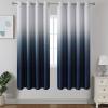 imageEstelar Textiler Black and Greyish White Blackout Curtains for Bedroom Ombre Black out Curtains 84 Inch long for Living RoomRoom Darkening Thermal Insulated Grommet Window Drapes52x84 Inch2 PanelsNavy Blue and Greyish White