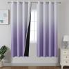 imageEstelar Textiler Black and Greyish White Blackout Curtains for Bedroom Ombre Black out Curtains 84 Inch long for Living RoomRoom Darkening Thermal Insulated Grommet Window Drapes52x84 Inch2 PanelsLilac and Greyish White