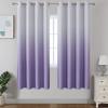 imageEstelar Textiler Black and Greyish White Blackout Curtains for Bedroom Ombre Black out Curtains 84 Inch long for Living RoomRoom Darkening Thermal Insulated Grommet Window Drapes52x84 Inch2 PanelsLilac and Greyish White