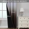 imageEstelar Textiler Black and Greyish White Blackout Curtains for Bedroom Ombre Black out Curtains 84 Inch long for Living RoomRoom Darkening Thermal Insulated Grommet Window Drapes52x84 Inch2 PanelsBrown and Greyish White