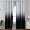 imageEstelar Textiler Black and Greyish White Blackout Curtains for Bedroom Ombre Black out Curtains 84 Inch long for Living RoomRoom Darkening Thermal Insulated Grommet Window Drapes52x84 Inch2 PanelsBlack and Greyish White