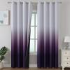 imageEstelar Textiler Black and Greyish White Blackout Curtains for Bedroom Ombre Black out Curtains 84 Inch long for Living RoomRoom Darkening Thermal Insulated Grommet Window Drapes52x84 Inch2 PanelsPurple and Greyish White