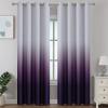 imageEstelar Textiler Black and Greyish White Blackout Curtains for Bedroom Ombre Black out Curtains 84 Inch long for Living RoomRoom Darkening Thermal Insulated Grommet Window Drapes52x84 Inch2 PanelsPurple and Greyish White