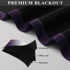 imageEstelar Textiler Black and Greyish White Blackout Curtains for Bedroom Ombre Black out Curtains 84 Inch long for Living RoomRoom Darkening Thermal Insulated Grommet Window Drapes52x84 Inch2 PanelsPurple and Greyish White