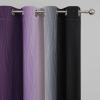 imageEstelar Textiler Purple and Black Ombre Blackout Curtains for Bedroom Thermal Insulated Gradient Blackout Drapes Full Room Darkening Energy Saving Curtains for Living Room 52Wx84L 2 Panels