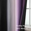 imageEstelar Textiler Purple and Black Ombre Blackout Curtains for Bedroom Thermal Insulated Gradient Blackout Drapes Full Room Darkening Energy Saving Curtains for Living Room 52Wx84L 2 Panels