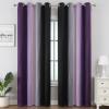 imageEstelar Textiler Purple and Black Ombre Blackout Curtains for Bedroom Thermal Insulated Gradient Blackout Drapes Full Room Darkening Energy Saving Curtains for Living Room 52Wx84L 2 Panels
