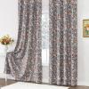 imageEstelar Textiler Green Velvet Floral Pattern Blackout Curtains for Living Room 96 Inches Long 2 Panels Luxury Room Darkening Thermal Insulated Grommet Window Curtains ampamp Drapes for Bedroom 52Wx96LGrey
