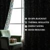 imageEstelar Textiler Green Velvet Floral Pattern Blackout Curtains for Living Room 96 Inches Long 2 Panels Luxury Room Darkening Thermal Insulated Grommet Window Curtains ampamp Drapes for Bedroom 52Wx96LGreen