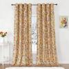imageEstelar Textiler Green Velvet Floral Pattern Blackout Curtains for Living Room 96 Inches Long 2 Panels Luxury Room Darkening Thermal Insulated Grommet Window Curtains ampamp Drapes for Bedroom 52Wx96LMustard Yellow