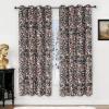 imageEstelar Textiler Green Velvet Floral Pattern Blackout Curtains for Living Room 96 Inches Long 2 Panels Luxury Room Darkening Thermal Insulated Grommet Window Curtains ampamp Drapes for Bedroom 52Wx96LBlack