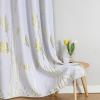 image:imageEstelar Textiler Greyish White Room Darkening Curtains 84 Inches Long for Bedroom Gold Palm Leaf and Wheat Pattern Light Filtering Window Curtain Drapes for Living Room 52Wx84L 2 Panels