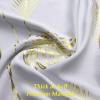 image:imageEstelar Textiler Greyish White Room Darkening Curtains 84 Inches Long for Bedroom Gold Palm Leaf and Wheat Pattern Light Filtering Window Curtain Drapes for Living Room 52Wx84L 2 Panels