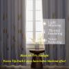 image:imageEstelar Textiler Greyish White Room Darkening Curtains 84 Inches Long for Bedroom Gold Palm Leaf and Wheat Pattern Light Filtering Window Curtain Drapes for Living Room 52Wx84L 2 Panels