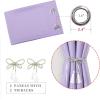image:imageEstelar Textiler Lilac Blackout Curtains for Living Room Room Darkening Curtains with Silver Palm Tree Pattern Light Blocking Thermal Insulated Window Drapes for Kids Room 52Wx84L 2 Panels