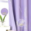 image:imageEstelar Textiler Lilac Blackout Curtains for Living Room Room Darkening Curtains with Silver Palm Tree Pattern Light Blocking Thermal Insulated Window Drapes for Kids Room 52Wx84L 2 Panels