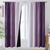 image:imageEstelar Textiler Purple and Grey Blackout Curtains for Girls Bedroom Full Room Darkening Rod Pocket Ombre Curtains for Kids Room Thermal Insulated Light Blocking Gradient Drapes 42Wx63L 2 PanelsPurple and Greyish White