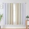 image:imageEstelar Textiler Purple and Grey Blackout Curtains for Girls Bedroom Full Room Darkening Rod Pocket Ombre Curtains for Kids Room Thermal Insulated Light Blocking Gradient Drapes 42Wx63L 2 PanelsBeige and Greyish White