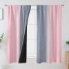 image:imageEstelar Textiler Purple and Grey Blackout Curtains for Girls Bedroom Full Room Darkening Rod Pocket Ombre Curtains for Kids Room Thermal Insulated Light Blocking Gradient Drapes 42Wx63L 2 PanelsPink and Grey