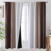 image:imageEstelar Textiler Purple and Grey Blackout Curtains for Girls Bedroom Full Room Darkening Rod Pocket Ombre Curtains for Kids Room Thermal Insulated Light Blocking Gradient Drapes 42Wx63L 2 PanelsBrown and Greyish White