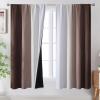 image:imageEstelar Textiler Purple and Grey Blackout Curtains for Girls Bedroom Full Room Darkening Rod Pocket Ombre Curtains for Kids Room Thermal Insulated Light Blocking Gradient Drapes 42Wx63L 2 PanelsBrown and Greyish White