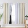 image:imageEstelar Textiler Purple and Grey Blackout Curtains for Girls Bedroom Full Room Darkening Rod Pocket Ombre Curtains for Kids Room Thermal Insulated Light Blocking Gradient Drapes 42Wx63L 2 PanelsBeige and Greyish White