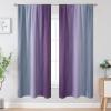 image:imageEstelar Textiler Purple and Grey Blackout Curtains for Girls Bedroom Full Room Darkening Rod Pocket Ombre Curtains for Kids Room Thermal Insulated Light Blocking Gradient Drapes 42Wx63L 2 PanelsGrey and Purple