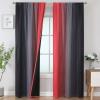 image:imageEstelar Textiler Purple and Grey Blackout Curtains for Girls Bedroom Full Room Darkening Rod Pocket Ombre Curtains for Kids Room Thermal Insulated Light Blocking Gradient Drapes 42Wx63L 2 PanelsRed and Black