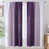 image:imageEstelar Textiler Purple and Grey Blackout Curtains for Girls Bedroom Full Room Darkening Rod Pocket Ombre Curtains for Kids Room Thermal Insulated Light Blocking Gradient Drapes 42Wx63L 2 PanelsPurple and Greyish White