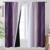image:imageEstelar Textiler Purple and Grey Blackout Curtains for Girls Bedroom Full Room Darkening Rod Pocket Ombre Curtains for Kids Room Thermal Insulated Light Blocking Gradient Drapes 42Wx63L 2 PanelsPurple and Greyish White