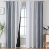 image:imageEstelar Textiler Purple and Grey Blackout Curtains for Girls Bedroom Full Room Darkening Rod Pocket Ombre Curtains for Kids Room Thermal Insulated Light Blocking Gradient Drapes 42Wx63L 2 PanelsGrey and Greyish White