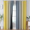 image:imageEstelar Textiler Purple and Grey Blackout Curtains for Girls Bedroom Full Room Darkening Rod Pocket Ombre Curtains for Kids Room Thermal Insulated Light Blocking Gradient Drapes 42Wx63L 2 PanelsYellow and Grey