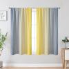 image:imageEstelar Textiler Purple and Grey Blackout Curtains for Girls Bedroom Full Room Darkening Rod Pocket Ombre Curtains for Kids Room Thermal Insulated Light Blocking Gradient Drapes 42Wx63L 2 PanelsYellow and Grey