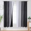 image:imageEstelar Textiler Purple and Grey Blackout Curtains for Girls Bedroom Full Room Darkening Rod Pocket Ombre Curtains for Kids Room Thermal Insulated Light Blocking Gradient Drapes 42Wx63L 2 PanelsBlack and Greyish White