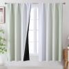 image:imageEstelar Textiler Purple and Grey Blackout Curtains for Girls Bedroom Full Room Darkening Rod Pocket Ombre Curtains for Kids Room Thermal Insulated Light Blocking Gradient Drapes 42Wx63L 2 PanelsSage Green and Greyish White