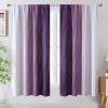 image:imageEstelar Textiler Purple and Grey Blackout Curtains for Girls Bedroom Full Room Darkening Rod Pocket Ombre Curtains for Kids Room Thermal Insulated Light Blocking Gradient Drapes 42Wx63L 2 PanelsPurple and Greyish White